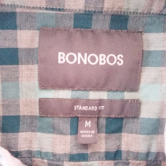 Bonobos Med. Button Front Shirt Casual L/S Cotton - Picture 4 of 5